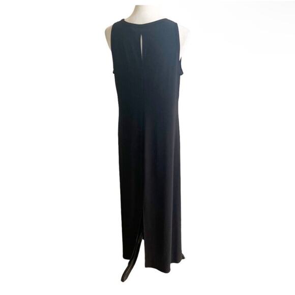 Vince Camuto Black Minimalist Maxi Dress Size Large Sleeveless Beachy Goth - Picture 4 of 7
